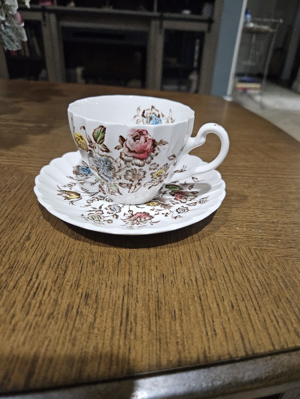 Johnson Brothers Staffordshire Bouquet  Teacup and Saucer